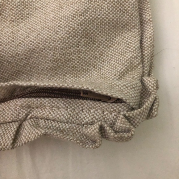 Set of 2 Asian toile linen pillow covers 22" x 22" barkcloth texture chinoiserie - Picture 5 of 9